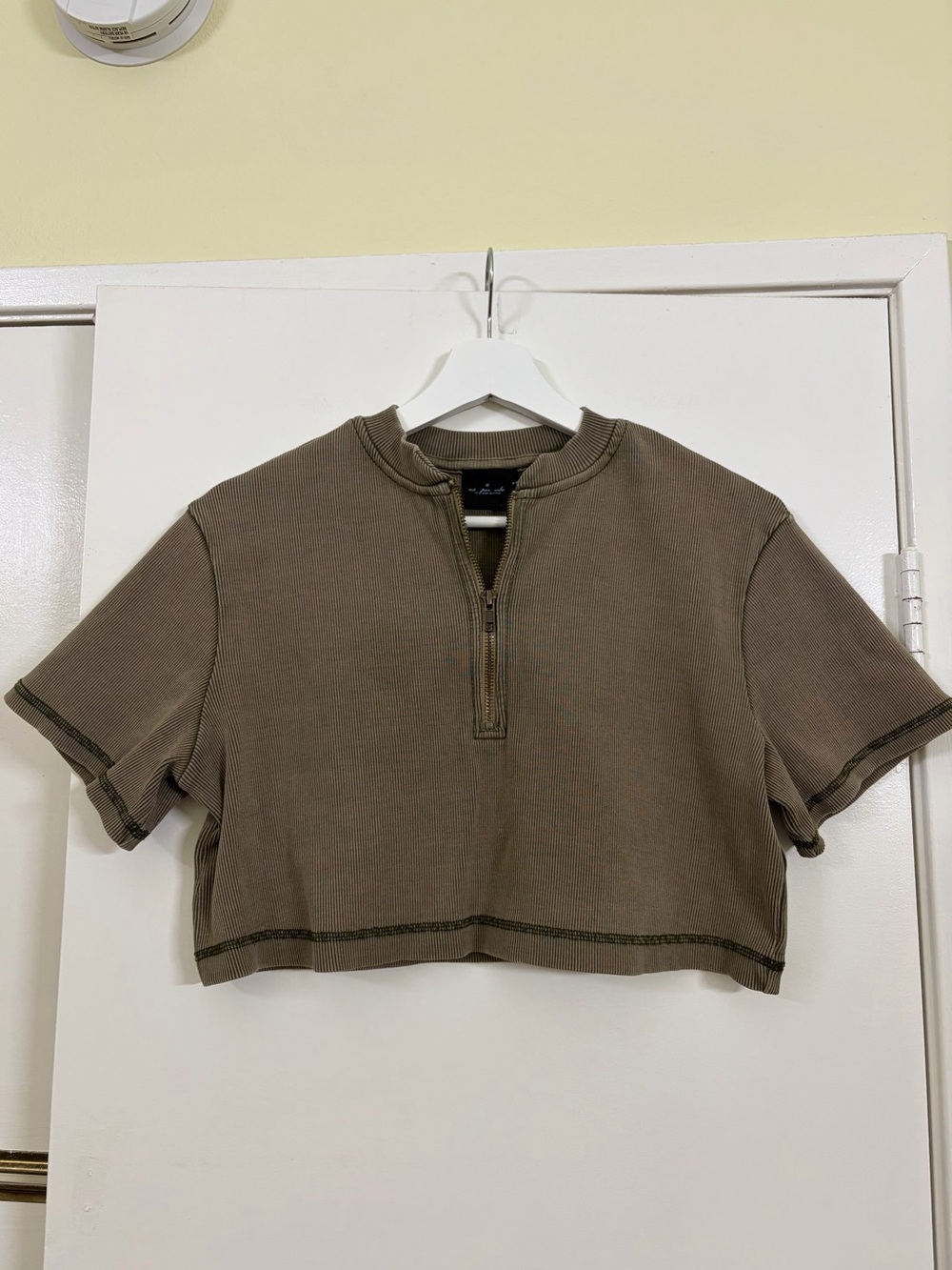 Out From Under Urban Outfitters Cropped Half Zip Top Y2K Indie Sleaze Grunge M